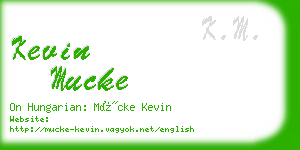 kevin mucke business card